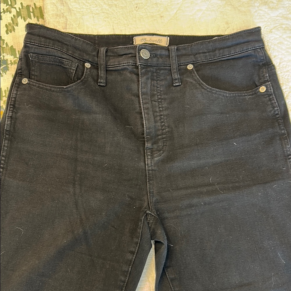 Madewell Black Skinny Jeans with High-Rise Waist